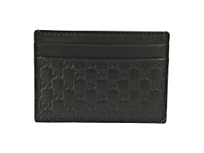 Gucci GG Microguccissima Black Calf Leather Small Cardholder Wallet