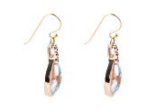 Barse Jewelry Blended Turquoise and Spiny Oyster Shell Gold Tone Dangle Earrings