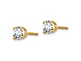 14K Yellow Gold Lab Grown Diamond 3/4ctw VS/SI GH Screw Back 4 Prong Earrings