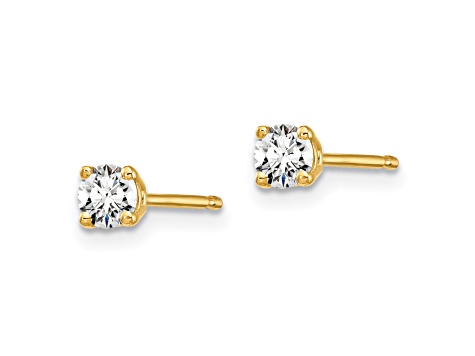 14K Yellow Gold Lab Grown Diamond 1/10ctw VS/SI GH 4 Prong Earrings