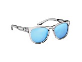 Flying Fisherman Breakers Polarized Sunglasses Crystal Gray-Blue Frame/Smoke Blue Mirror Lens