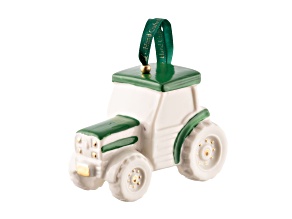 Belleek Tractor Hanging Ornament - Green
