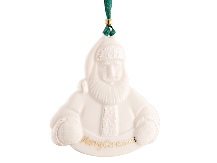 Belleek Santa Claus Merry Christmas