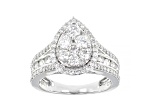 White Lab-Grown Diamond 14k White Gold Ring 2.00ctw
