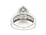 White Lab-Grown Diamond 14k White Gold Ring 2.00ctw