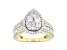 White Lab-Grown Diamond 14k Yellow Gold Ring 2.00ctw