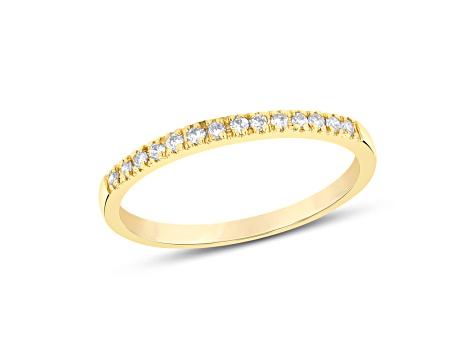 0.45ctw Diamond Stackable Band Ring Set of 3 in 14k Tri Color Gold