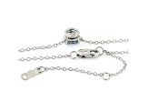 Blue Lab-Grown Diamond 14k White Gold Solitaire Necklace 0.75ctw