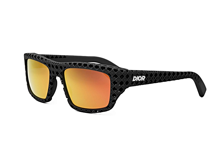 Dior 3D Black Frame / Orange Lenses Sunglasses - 14C5FA | JTV