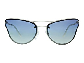 Prada PR74VS Catwalk Silver Frame / Gradient Light Gray Blue Lenses Sunglasses
