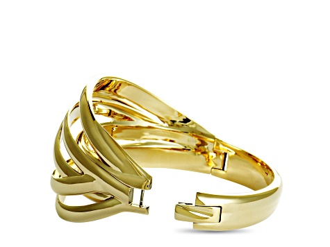 Calvin Klein Crisp Gold Tone Stainless Steel Bangle Bracelet