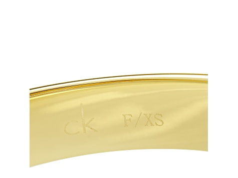 Calvin Klein Crisp Gold Tone Stainless Steel Bangle Bracelet