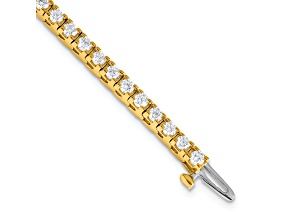 14K Two-tone Gold Diamond Tennis Bracelet 2.86ctw