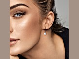 Aquamarine and Diamond 10K White Gold Earrings 1.72ctw