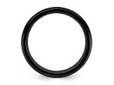 Black Zirconium Polished with Blue Imitation Opal Inlay 8.00mm Band