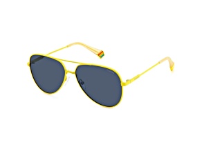 Polaroid Unisex 60mm Yellow Polarized Sunglasses