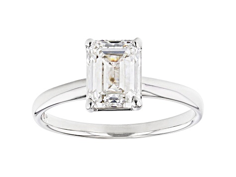 White Lab-Grown Diamond 14k White Gold Solitaire Ring 2.00ct