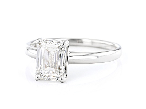 White Lab-Grown Diamond 14k White Gold Solitaire Ring 2.00ct