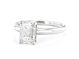 White Lab-Grown Diamond 14k White Gold Solitaire Ring 2.00ct