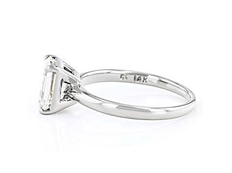 White Lab-Grown Diamond 14k White Gold Solitaire Ring 2.00ct