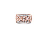 6x4mm Oval Morganite 18K Rose Gold Over Sterling Silver Ring, 2.08ctw