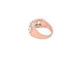 6x4mm Oval Morganite 18K Rose Gold Over Sterling Silver Ring, 2.08ctw