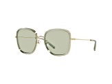 Tory Burch Women's Fashion 53mm Transparent Green Sunglasses|TY6101-3361-2-53