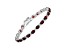 Red Garnet Rhodium Over Sterling Silver Oval Tennis Bracelet 11.22ctw