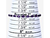 Purple Amethyst Rhodium Over Sterling Silver Oval Tennis Bracelet 7.98ctw
