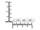 White Opal Rhodium Over Sterling Silver Oval Tennis Bracelet 3.50ctw