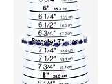 Blue Iolite Rhodium Over Sterling Silver Oval Tennis Bracelet 8.61ctw