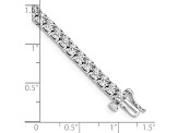 14K White Gold Lab Grown Diamond Illusion Setting Bracelet