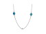 Judith Ripka 3ctw Round Sky Blue Bella Luce Rhodium Over Sterling Silver Station Necklace