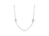 Judith Ripka 3ctw Round Canary Yellow Bella Luce Rhodium Over Sterling Silver Station Necklace