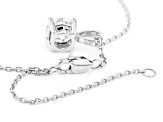 14K White Gold Round IGI Certified Lab Grown Diamond Solitaire Pendant With Chain 1.0ct, F/VS2