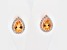 1.16CTW Pear Shaped Citrine and Cubic Zirconia 14K Rose Gold Over Sterling Silver Earrings
