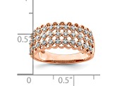 14K Rose Gold Pave Diamond Ring 0.33ctw