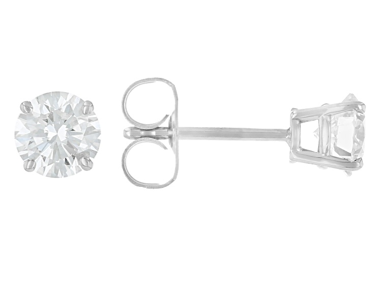 Certified Round White Lab-Grown Diamond F-G SI 14k White