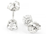 14k White Gold 0.75ctw Round White IGI Card Cert Lab-Grown Diamond Solitaire Earrings F-G/VS2-SI1