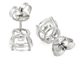 14k White Gold 4.00ctw Round White IGI Certified Lab-Grown Diamond Solitaire Earrings F/VS1