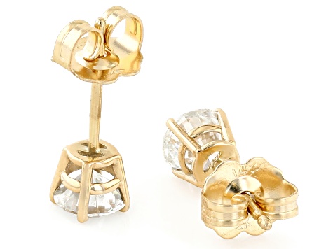Certified Round White Lab-Grown Diamond F-G SI 14k Yellow