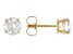 14k Yellow Gold Round White IGI Card Cert Lab-Grown Diamond Solitaire Earrings 1.50ctw F-G/VS2-SI1