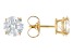 14k Yellow Gold 3.00ctw Round White IGI Certified Lab-Grown Diamond Solitaire Earrings F/VS1