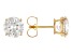 14k Yellow Gold 4.00ctw Round White IGI Certified Lab-Grown Diamond Solitaire Earrings F/VS1