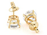 14k Yellow Gold 5.00ctw Round White IGI Certified Lab-Grown Diamond Solitaire Earrings F/VS1