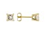 14k Yellow Gold 1.00ctw Princess Cut White IGI Certified Lab-Grown Diamond Solitaire Earrings F-G/SI
