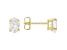 14k Yellow Gold 1.00ctw Oval White IGI Certified Lab-Grown Diamond Solitaire Earrings F-G/SI