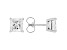 14k White Gold 3.00ctw Princess Cut White IGI Certified Lab-Grown Diamond Solitaire Earrings F/VS1