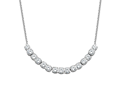 White Cubic Zirconia Rhodium Over Sterling Silver Necklace 19.17ctw