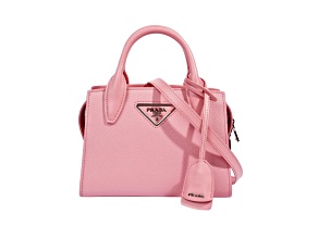 Prada Kristen Saffiano Top Handle Mini Tote Crossbody Bag Petalo Pink